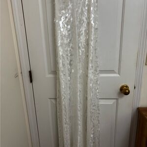 Norma Kamali White Sequin Midi Dress